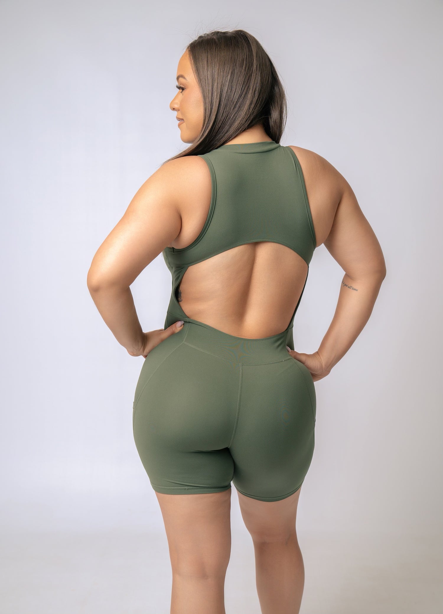 Strength Rompers “Crocodile Green”